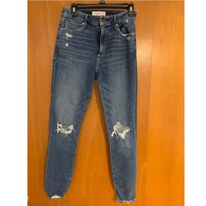 Abercrombie High Rise Skinny Ankle Jeans